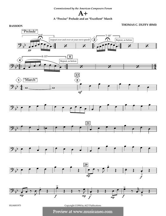 A+: A 'Precise' Prelude and an 'Excellent' March: Партия фагота by Thomas Duffy