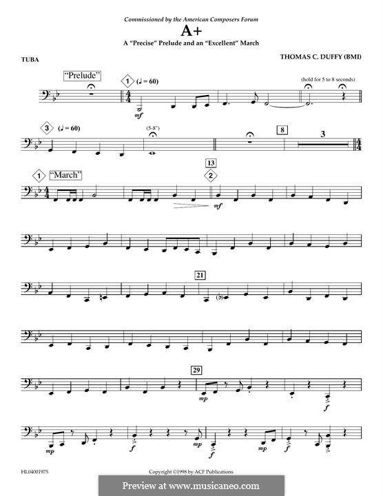 A+: A 'Precise' Prelude and an 'Excellent' March: Партия тубы by Thomas Duffy