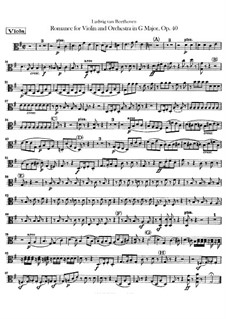 Романс для скрипки с оркестром No.1 соль мажор, Op.40: Партия альта by Людвиг ван Бетховен