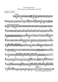 Творения Прометея, или Власть музыки и танца, Op.43: Увертюра – партия литавр by Людвиг ван Бетховен