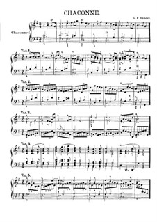 Сюита No.9 соль мажор, HWV 442: Чакона, для фортепиано by Георг Фридрих Гендель