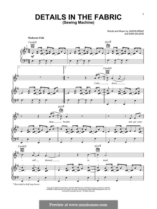 Details in the Fabric (Sewing Machine): Для голоса и фортепиано (или гитары) by Daniel Wilson