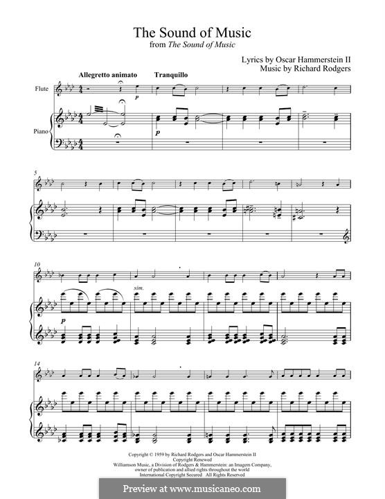 The Sound of Music: Для флейты и фортепиано by Richard Rodgers