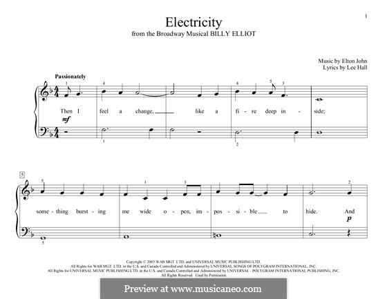 Electricity: Для фортепиано by Elton John