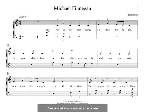 Michael Finnegan: Для фортепиано by folklore