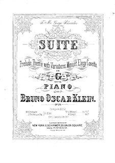 Сюита для фортепиано, Op.25: Сюита для фортепиано by Bruno Oscar Klein