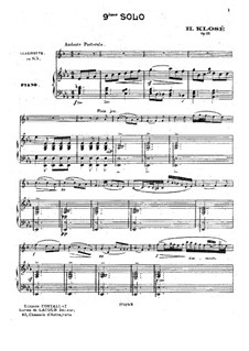Соло No.9 для кларнета и фортепиано, Op.25: Соло No.9 для кларнета и фортепиано by Гиацинт Элеонор Клозе