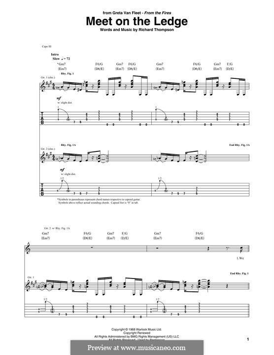 Meet on the Ledge (Fairport Convention): Для гитары by Richard Thompson