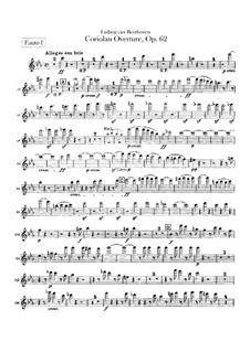 Увертюра Кориолан, Op.62: Партии первой и второй флейт флейт by Людвиг ван Бетховен