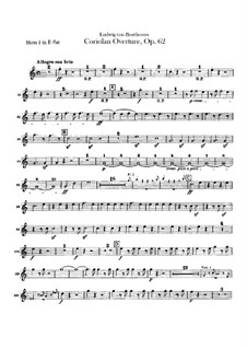 Увертюра Кориолан, Op.62: Партии первой и второй валторн by Людвиг ван Бетховен