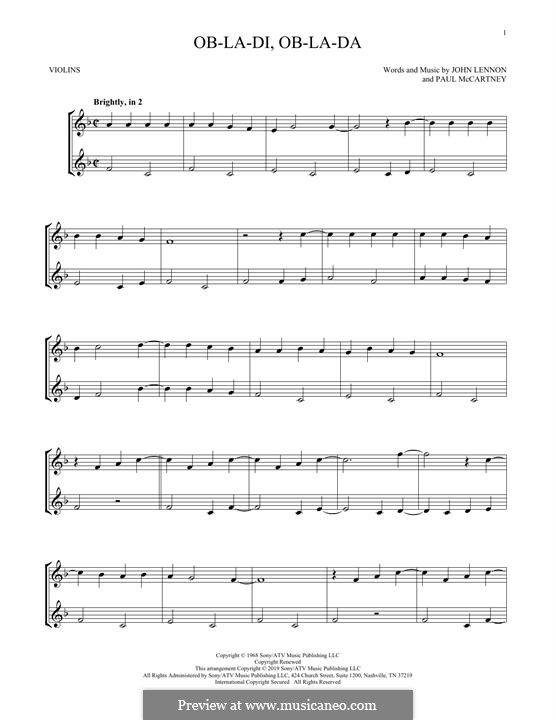 Instrumental version: Для двух скрипок by John Lennon, Paul McCartney