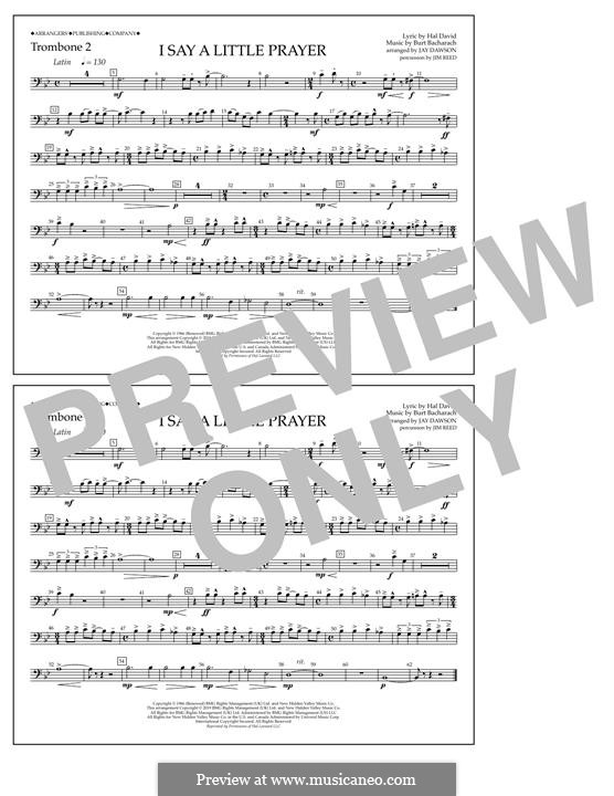 I Say a Little Prayer (arr. Jay Dawson) Aretha Franklin: Trombone 2 part by Burt Bacharach