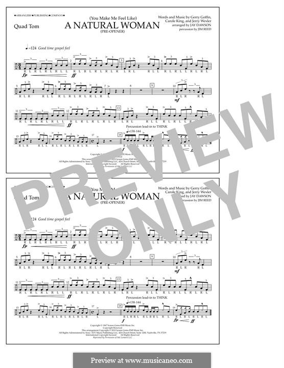 (You Make Me Feel Like) A Natural Woman (Pre-Opener) Aretha Franklin: Quad Toms part by Carole King, Gerry Goffin, Jerry Wexler