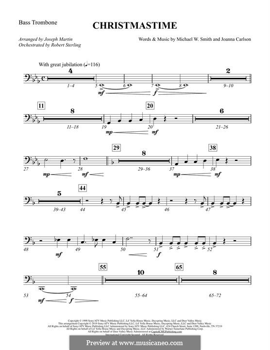 Christmastime: Bass Trombone part by Joanna Carlson, Michael W. Smith