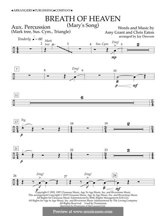 Breath of Heaven (Mary's Song) arr. Jay Dawson: Aux. Percussion part by Chris Eaton