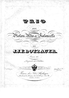Струнное трио, Op.111: Партия скрипки by Фридрих Дотцауэр