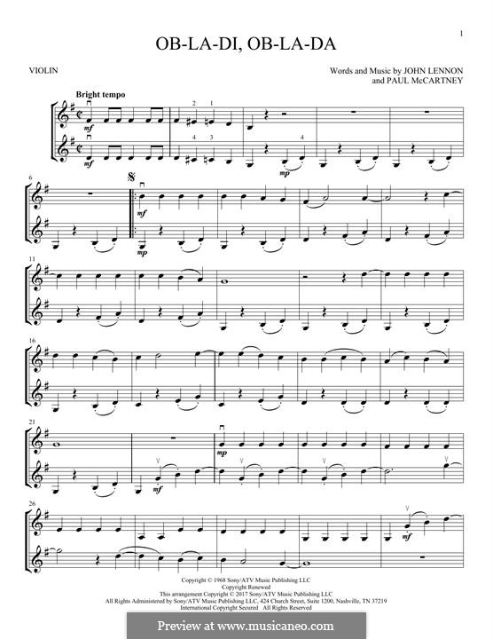 Instrumental version: Для двух скрипок by John Lennon, Paul McCartney