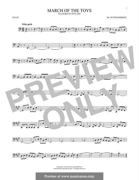Марш игрушек: Для виолончели by Виктор Герберт