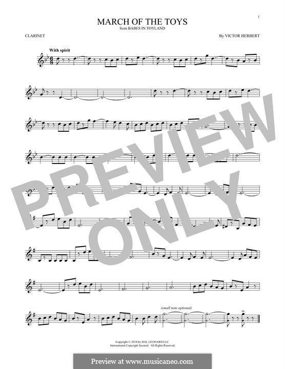 Марш игрушек: Для кларнета by Виктор Герберт