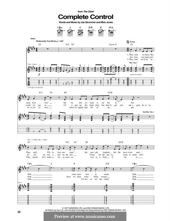 Complete Control (The Clash): Для гитары by Joe Strummer, Mick Jones