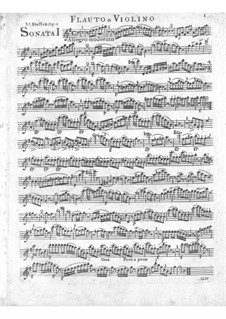 Три сонаты для фортепиано и флейты (или скрипки), Op.51 Craw 23-25: Партия флейты или скрипки by Ян Ладислав Дуссек