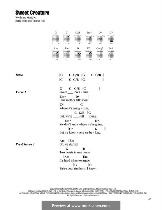 Sweet Creature: Для гитары by Tom Hull, Harry Styles