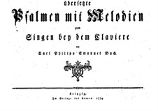 Псалмы, H 733 Wq 196: Псалмы by Карл Филипп Эммануил Бах