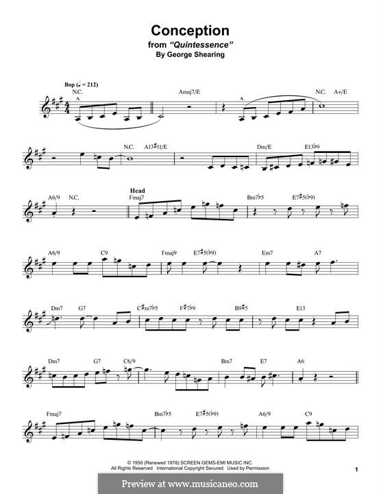 Conception: Для альтового саксофона by George Shearing