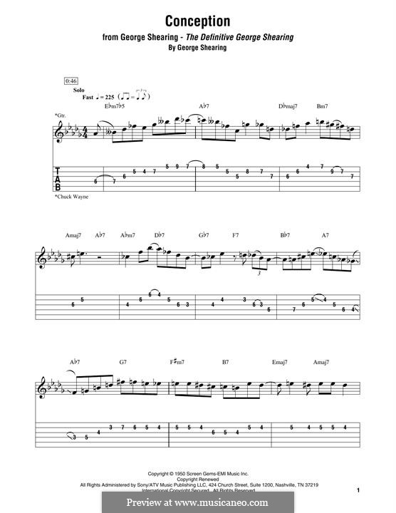 Conception: For electric guitar by George Shearing