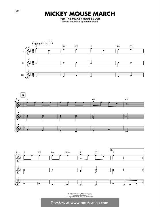 Mickey Mouse March (from The Mickey Mouse Club): Для укулеле by Jimmie Dodd