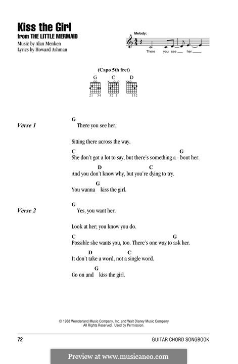 Kiss the Girl (from The Little Mermaid): Для гитары by Alan Menken