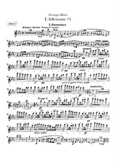 Сюита I: Партии флейт by Жорж Бизе