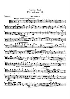 Сюита I: Партии фаготов by Жорж Бизе