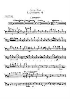 Сюита I: Партии тромбонов by Жорж Бизе