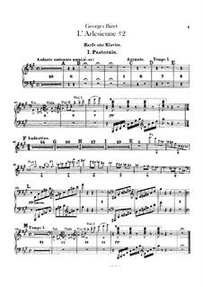 Сюита II: Партия арфы или фортепиано by Жорж Бизе