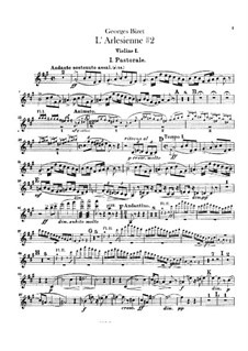 Сюита II: Партии скрипок by Жорж Бизе