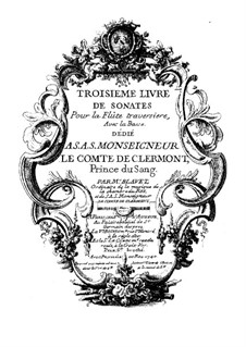 Шесть сонат для флейты и бассо континуо: Шесть сонат для флейты и бассо континуо by Мишель Блаве