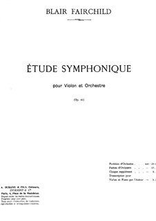 Симфонический этюд, Op.45: Для скрипки и фортепиано by Блэр Фэйрчайлд