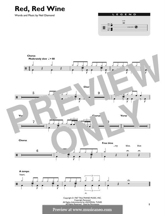Red, Red Wine (UB40): Drum set by Neil Diamond