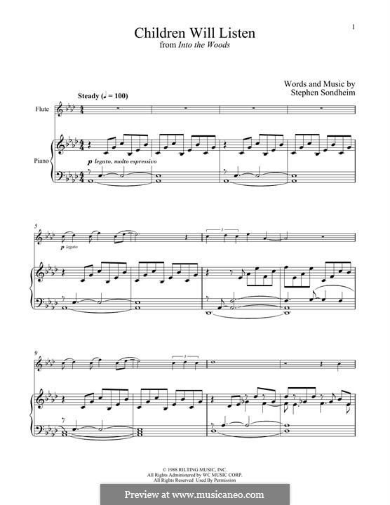 Children Will Listen: Для флейты и фортепиано by Stephen Sondheim