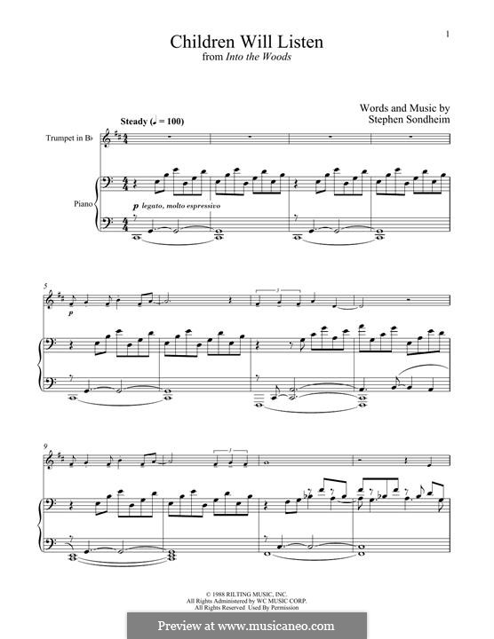 Children Will Listen: For trumpet and piano by Stephen Sondheim