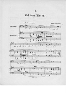 Шесть песен, Op.36: Клавир с вокальной партией by Роберт Франц