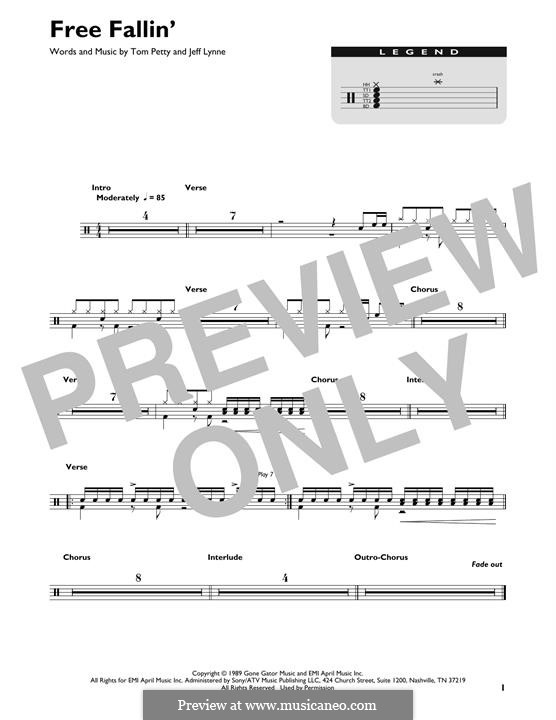 Free Fallin': Drum set by Jeff Lynne