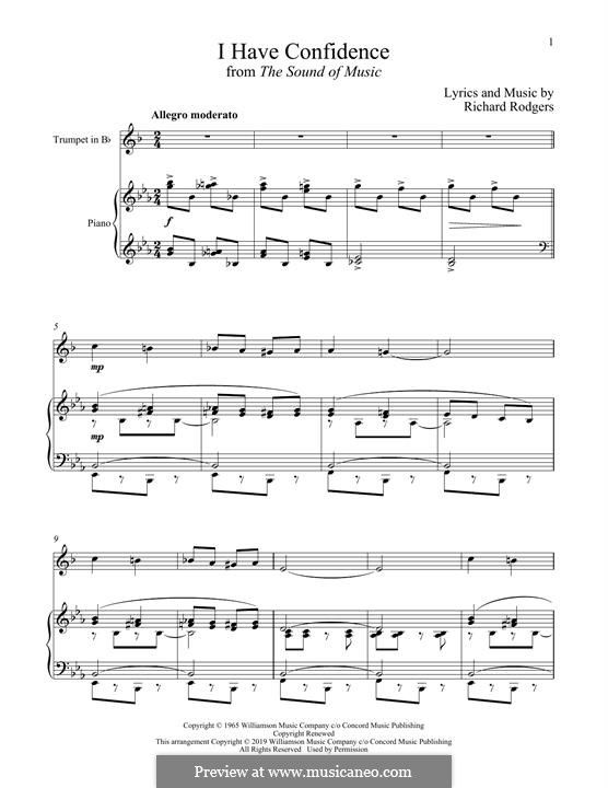 I Have Confidence (from The Sound of Music): For trumpet and piano by Richard Rodgers