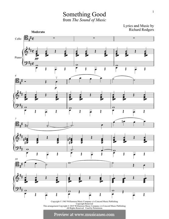 Something Good (from The Sound of Music): Для виолончели и фортепиано by Richard Rodgers