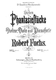 Семь фантастических пьес для фортепианного трио, Op.57: No.1-3 by Роберт Фукс