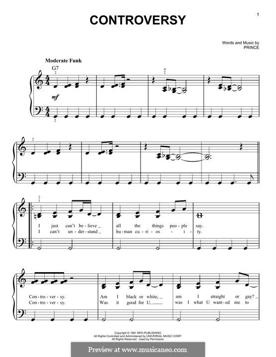 Controversy: Для фортепиано by Prince