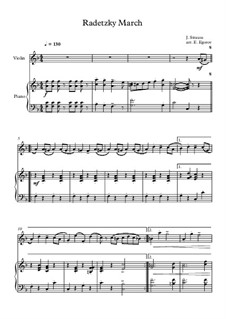 Марш Радецкого, Op.228: Для скрипки и фортепиано by Иоганн Штраус (отец)