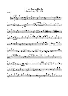 Симфония No.104 ре мажор 'Лондонская', Hob.I/104: Партии первой и второй флейт by Йозеф Гайдн