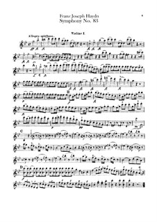Симфония No.83 соль минор 'Курица', Hob.I/83: Партия первой скрипки by Йозеф Гайдн